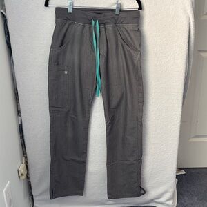 Men's Gray Pants with Teal Drawstring